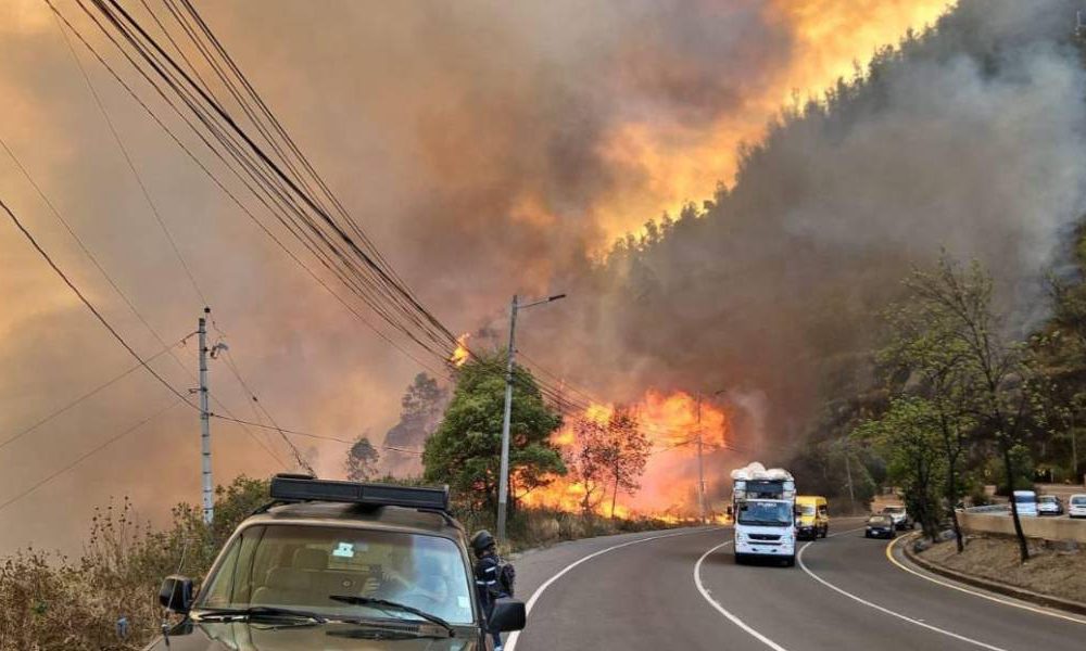 Acciones y daños del incendio forestal de Guápulo