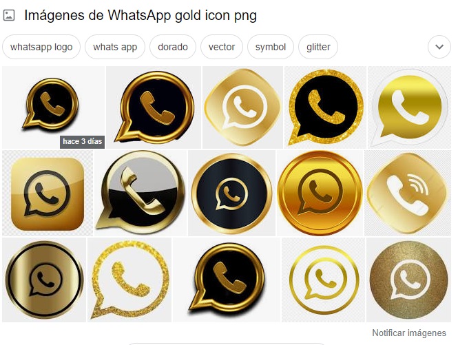 Esta es la manera correcta de obtener el logo dorado de WhatsApp