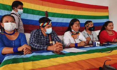 En Asamblea, el pueblo sarayacu decidió no votar en las elecciones del 11 de abril. Foto: Facebook Pueblo Sarayacu.