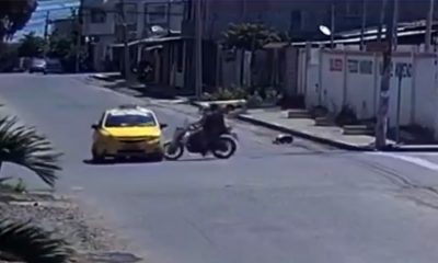 Huaquillas video choque moto taxi