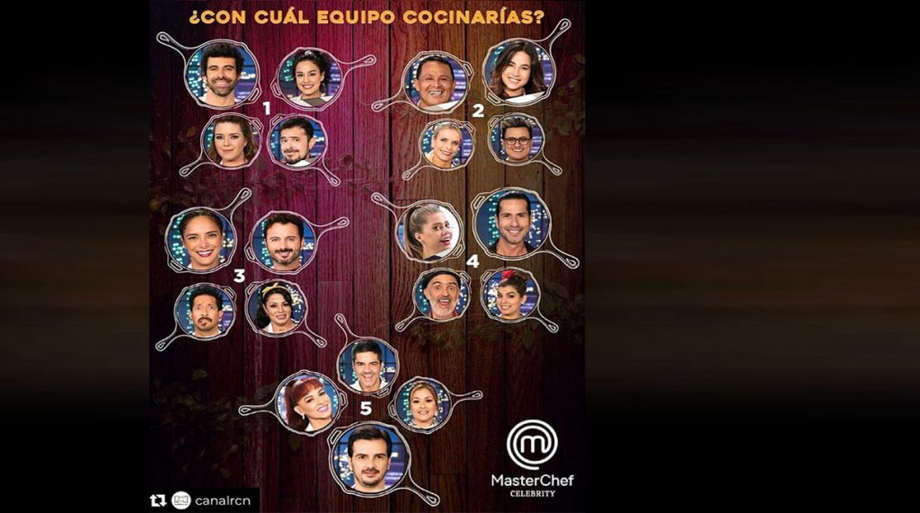 MasterChef Celebrity Colombia Conoce quién es quién en ada equipo