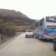 Choque entre camioneta y bus