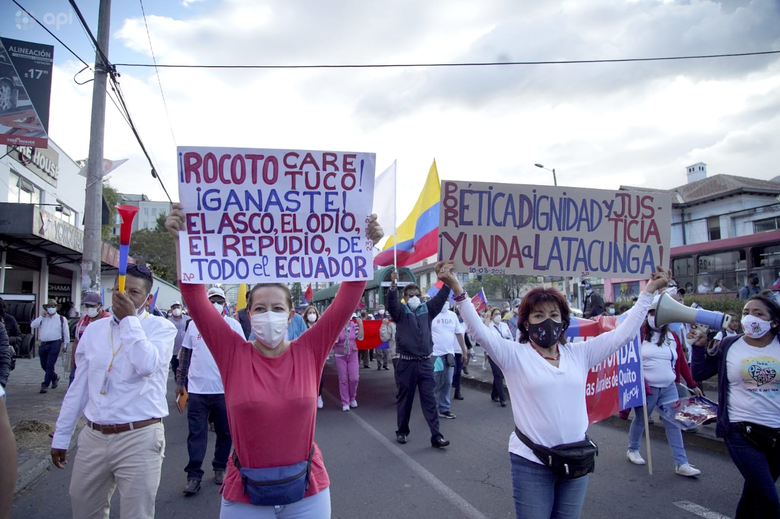 La marcha fue denominada “10A por la dignidad de Quito” 