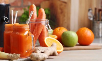 jugo naranja con zanahoria y jengibre