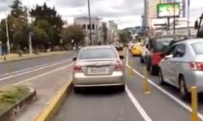 vehículo invade carril ciclovía quito