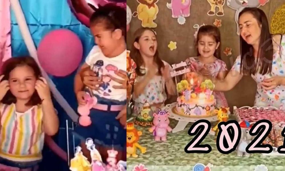 Niñas del pastel que se hicieron virales reaparecen en otro cumpleaños