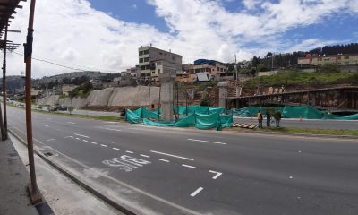Trabajos en la avenida Simon Bolivar