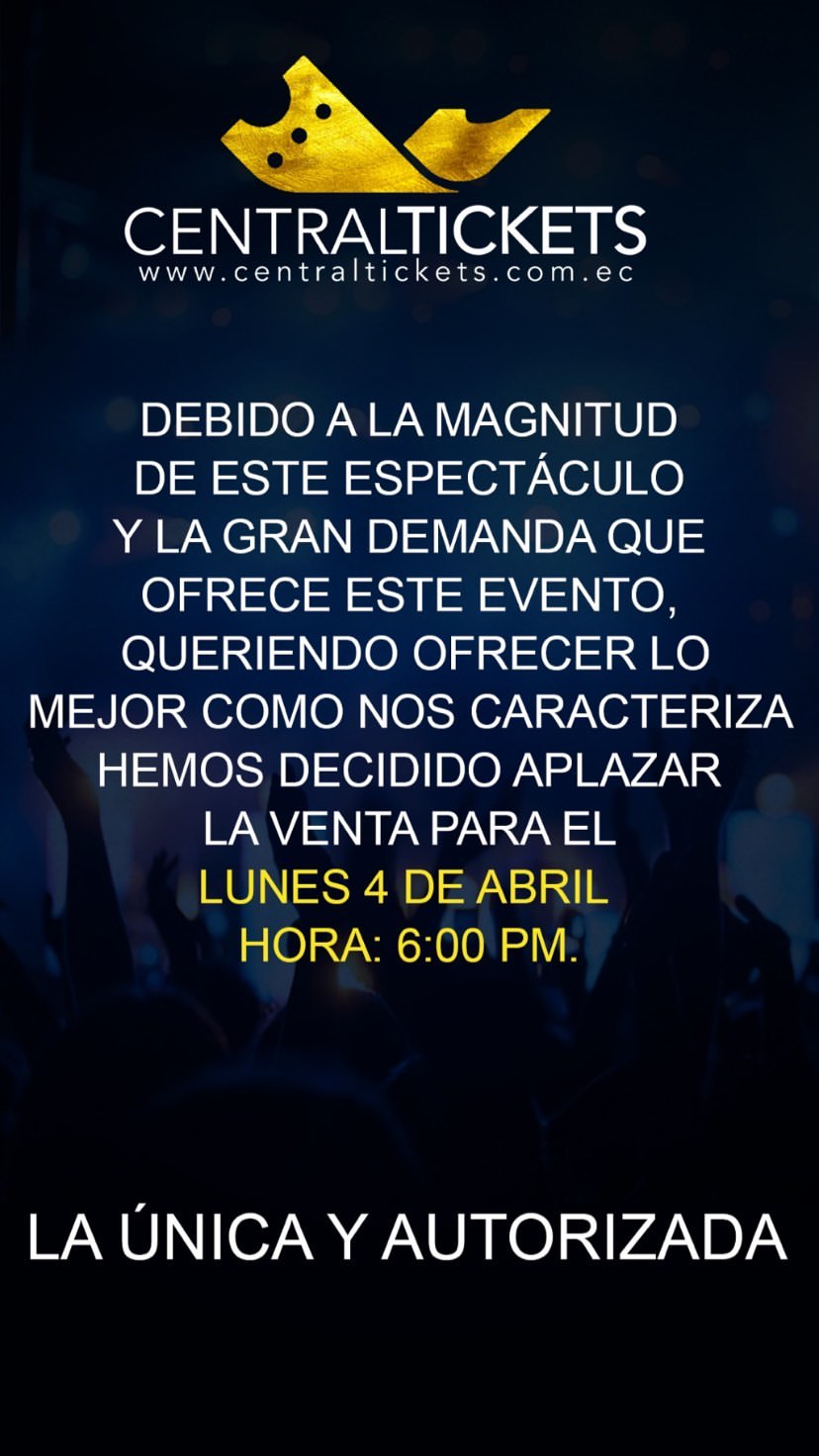 Daddy Yankee Guayaquil Central Tickets Nueva Fecha de Venta (1)