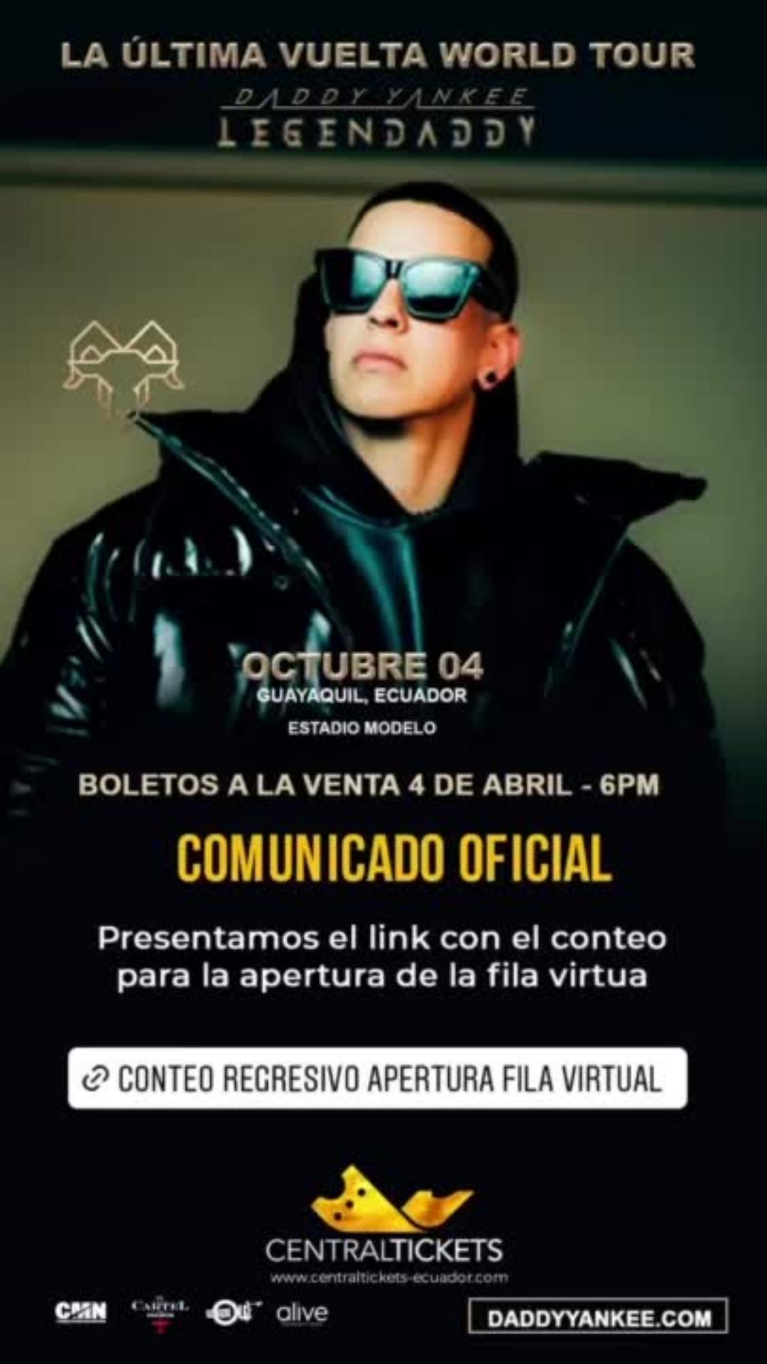 Daddy Yankee Fila Virtual Central Tickets (2)