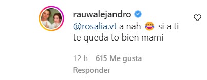 Comentario Rauw Alejandro Rosalia