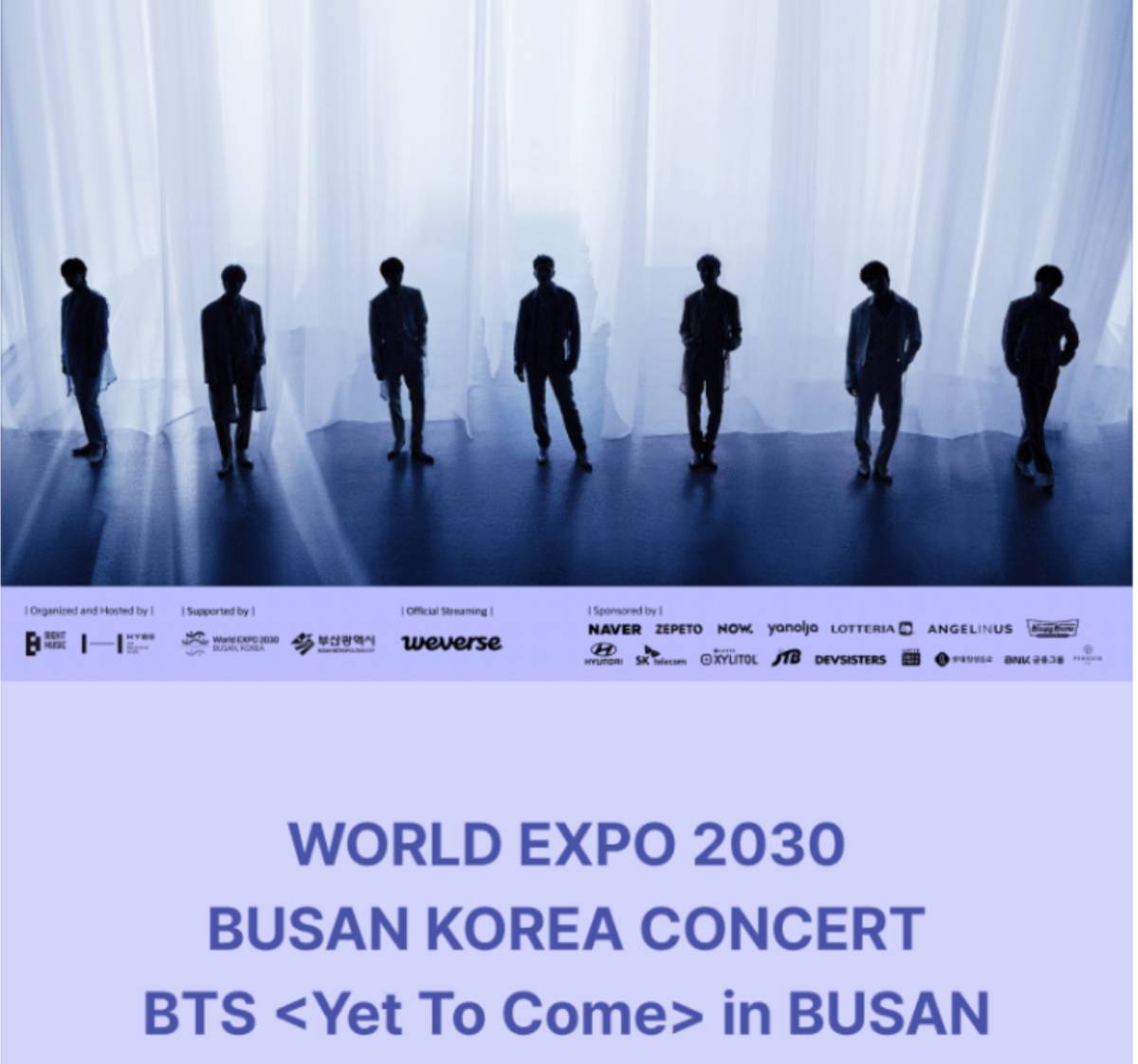 BTS Yet to come busan
