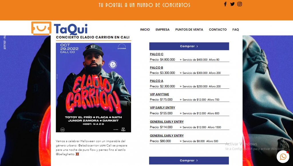 Concierto de Eladio Carrión en Cali Cuánto cuestan las entradas