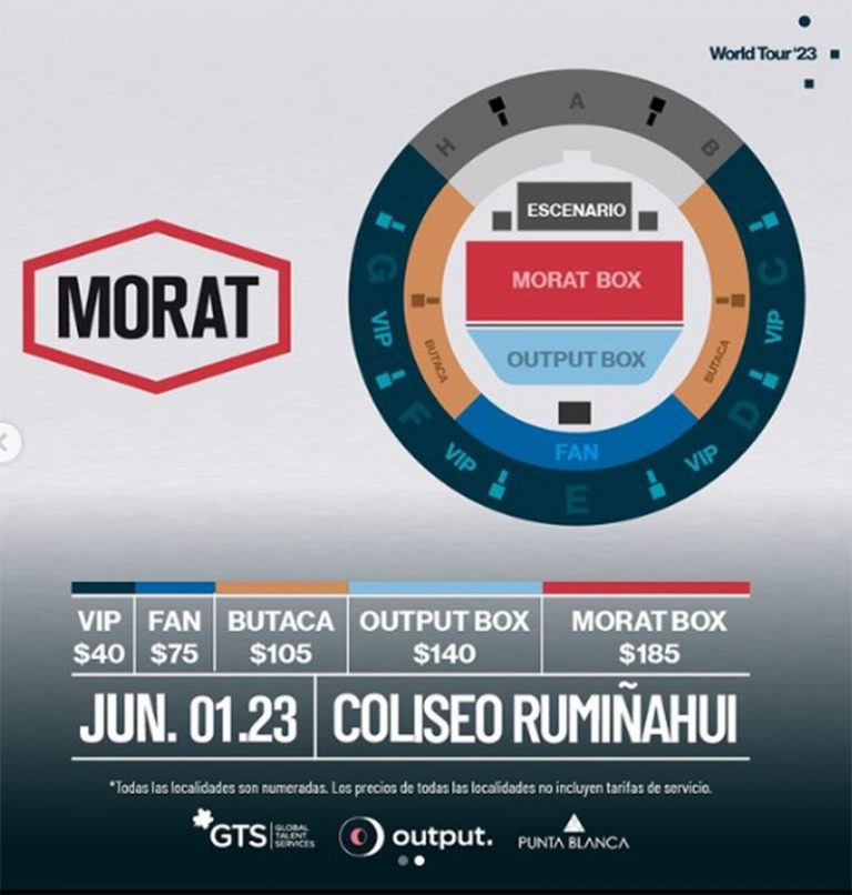 Morat regresa a Ecuador Estas son las fechas y costo de las entradas