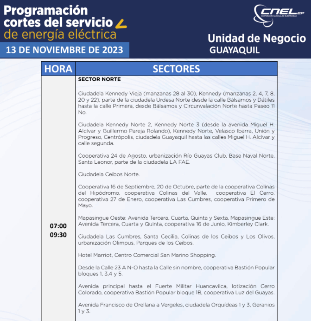 Cortes De Luz Guayaquil Stay Informed On Scheduled Power Outages In